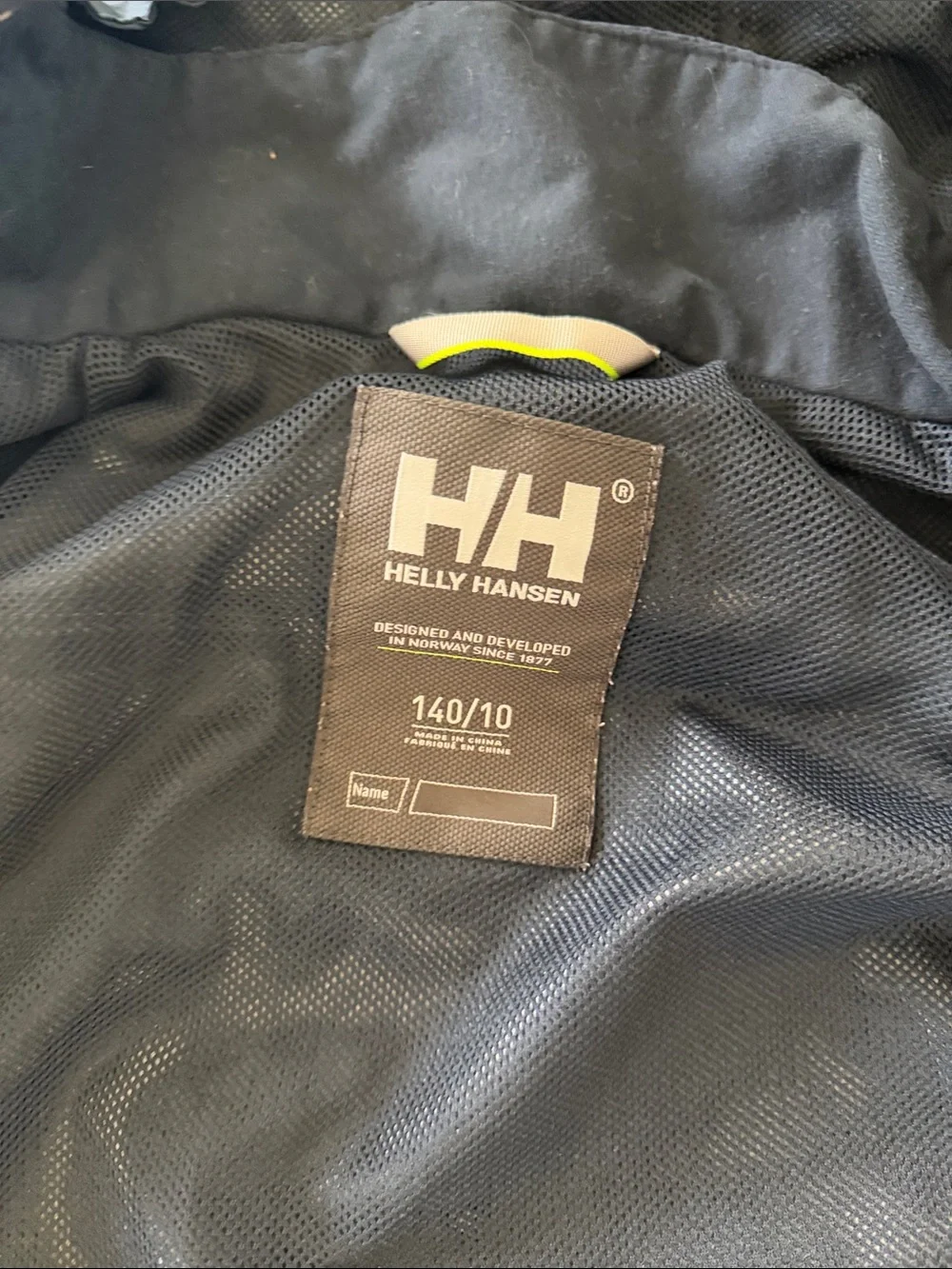 Helly Hansen Celeste Rain Jacket kids size 10 navy blue